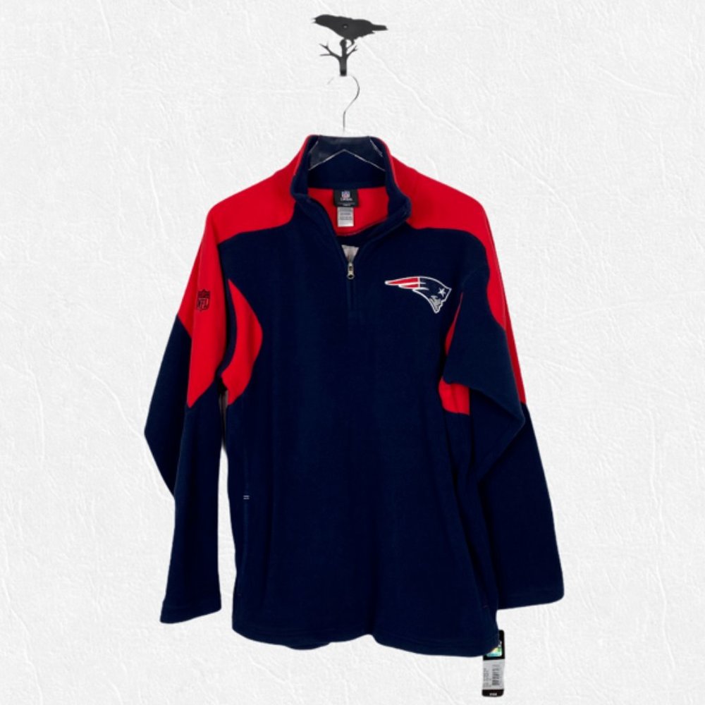 NFL Patriots 1/4 Zip Fleece Pullover | Youth XL